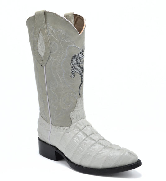 Combo JB904 Bone Combo Men's Western Boots: J Toe Cowboy boots in Genuine Leather 001 Bone Belt