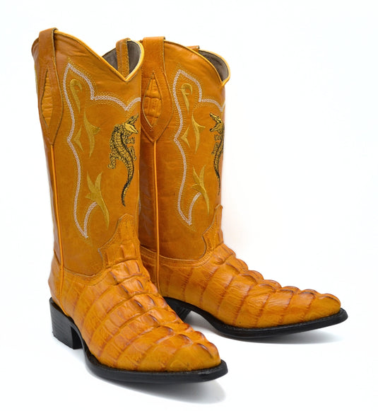 Combo JB904 Buttercup Combo Men's Western Boots: J Toe Cowboy boots in Genuine Leather 004 Butter Belt