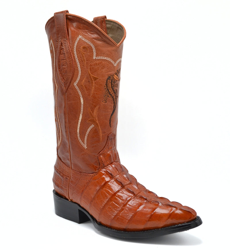 Load image into Gallery viewer, Combo JB904 Cognac Combo Men&#39;s Western Boots: J Toe Cowboy &amp; Rodeo boots in Genuine Leather 004 Cognac Belt
