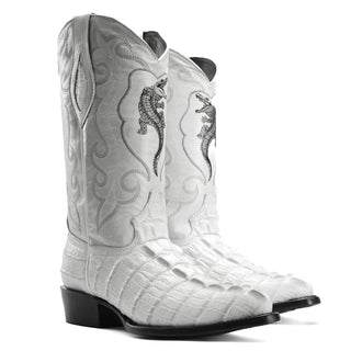 Men's Caiman J Toe Cowboy Boots and Belt Combo