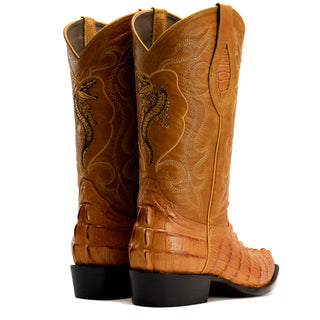 Men's Caiman J Toe Cowboy Boots and Belt Combo