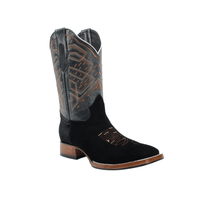 Joe boots 521 Black Men's Western Boots: Square Toe Cowboy & Rodeo Boots in Genuine Leather