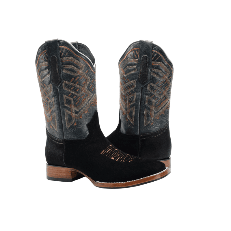 Load image into Gallery viewer, Joe boots 521 Black Men&#39;s Western Boots: Square Toe Cowboy &amp; Rodeo Boots in Genuine Leather
