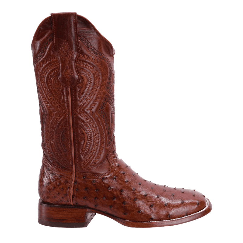 Load image into Gallery viewer, JB703 Square Toe Rodeo Boot Ostrich Original Leather Chedron
