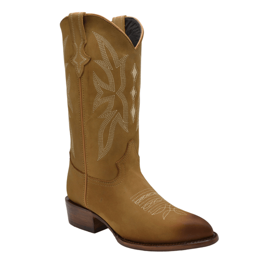 Joe Boots 600C Tan Men's Western Boots: J Toe Cowboy boots in Genuine PRIME Leather