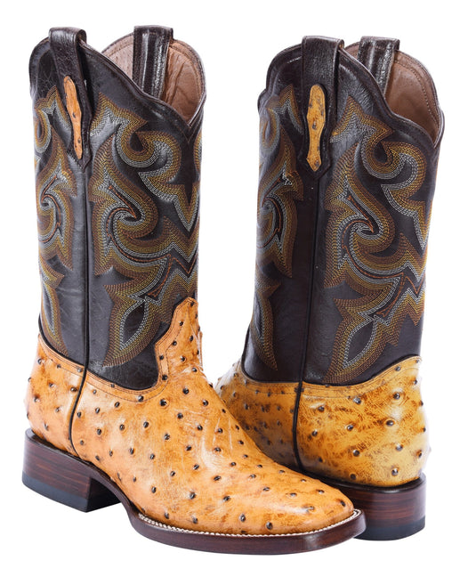 BD701 Buttercup Men's Western Boots: Square Toe Cowboy & Rodeo Boots in Genuine Leather Belt BD01