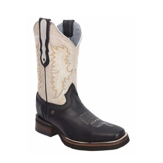 Joe Boots 512 Black Men's Western Boots: Square Toe Cowboy & Rodeo Boots in Genuine Leather