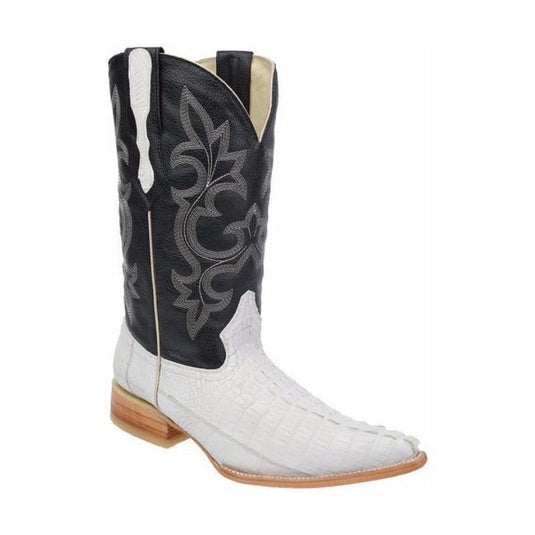 Joe boots BD04 Bone Men's Western Boots Pointed Toe Cowboy boots Caiman print leather