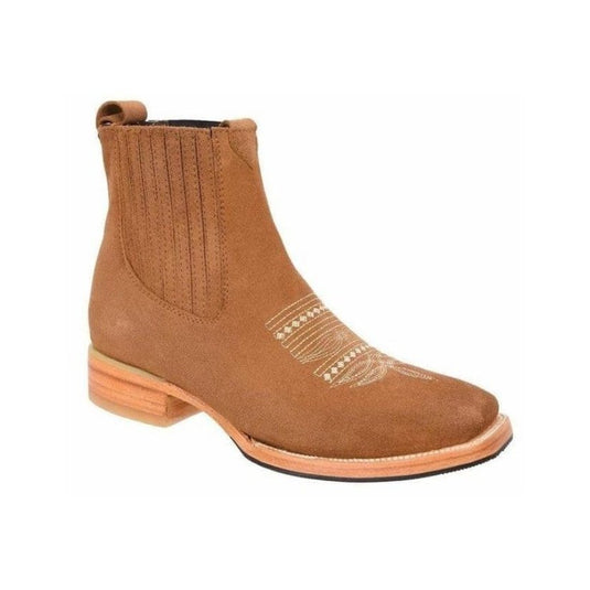 Joe boots 723 Gold Men’s Short Ankle Western Boots , square toe cowboy short boot , Bota Rodeo