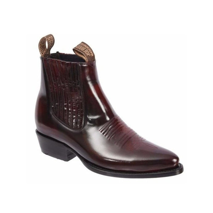 Joe boots 100C Black Men's Western boots, Vintage Cowboy short boots, J Toe, Premium Leather