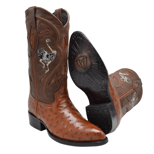 JB903 J Toe Original Ostrich Cowboy Boots Shedron