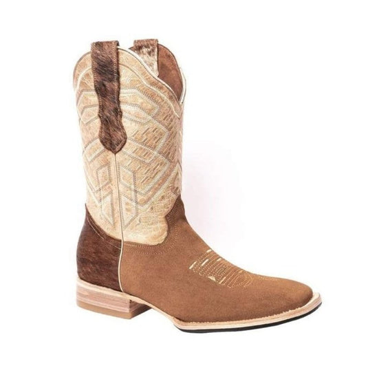 Joe boots 521 Gold Men's Western Boots: Square Toe Cowboy & Rodeo Boots in Genuine Leather