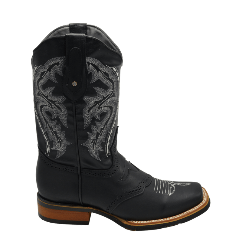Load image into Gallery viewer, VE-030 BLACK Torito  Men&#39;s Western Boots: Square Toe Cowboy &amp; Rodeo Boots in Genuine Leather
