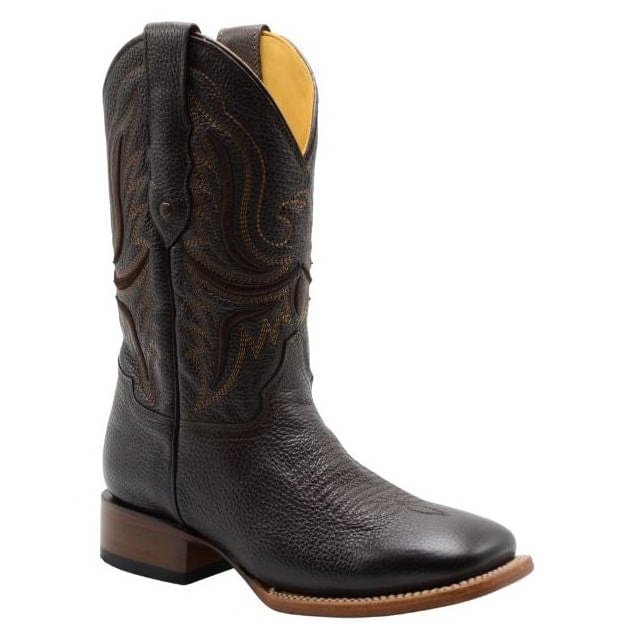 Load image into Gallery viewer, Rodeo Cartie RC095 tobacco Combo Men&#39;s Western Boots: Square Toe Cowboy &amp; Rodeo Boots in Genuine Leather with CB Caporal Belt
