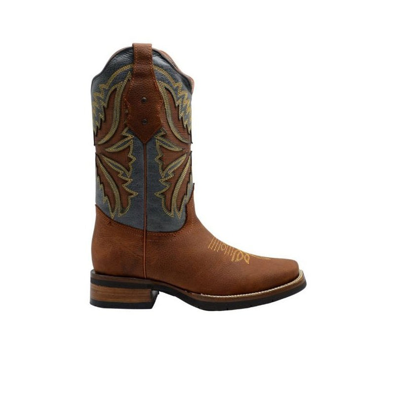 Load image into Gallery viewer, Joe boots SG518 Tan Combo Men&#39;s Western Boots: Square Toe Cowboy &amp; Rodeo Boots in Genuine Leather with Belt 140with
