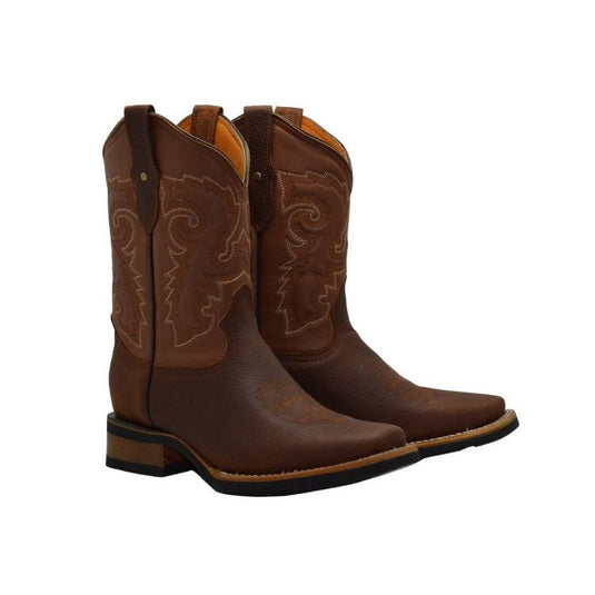 Combo VE517 Oryx Men's Western Boots: Square Toe Rodeo boots in Genuine Leather CB22 Honey Belt
