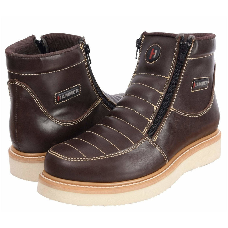 Load image into Gallery viewer, Hammer 330 Brown Men&#39;s Double Zipper, Leather Work Boot, soft toe

