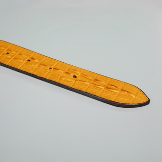 Men's Caiman Tribute Leather Oval Buckle Cowboy Belt