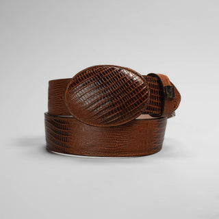 Men's Lizard Tribute Leather Cowboy Belt