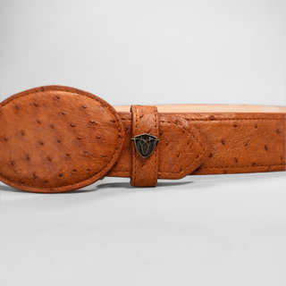 Men's Ostrich Original Exotic Leather Cowboy Belt