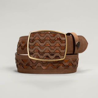 Men's Braided Leather Artisanal Embroidery Cowboy Belt