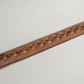 Men's Braided Leather Artisanal Embroidery Cowboy Belt