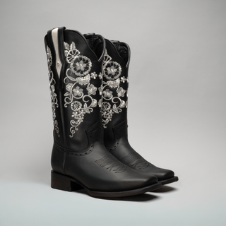 Women's Embroidered Square Toe Cowboy Boots