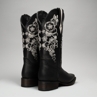 Women's Embroidered Square Toe Cowboy Boots