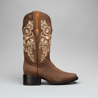 Women's Embroidered Square Toe Cowboy Boots