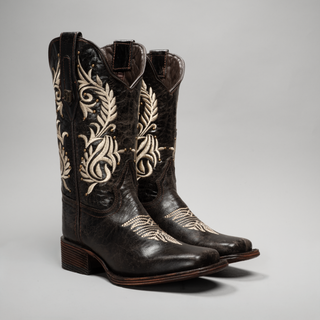 Women's Embroidered Square Toe Cowboy Boots