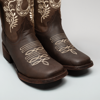 Women's Embroidered Square Toe Cowboy Boots
