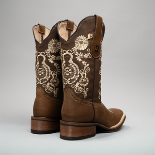 Women's Embroidered Square Toe Cowboy Boots