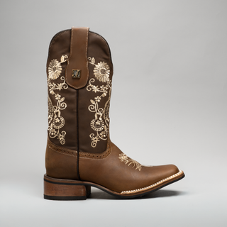 Women's Embroidered Square Toe Cowboy Boots