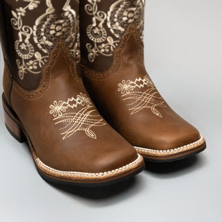 Women's Embroidered Square Toe Cowboy Boots