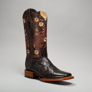 Women's Cincelado Square Toe Cowboy Boots