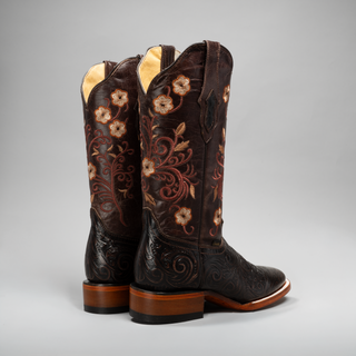 Women's Cincelado Square Toe Cowboy Boots