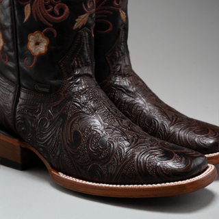 Women's Cincelado Square Toe Cowboy Boots