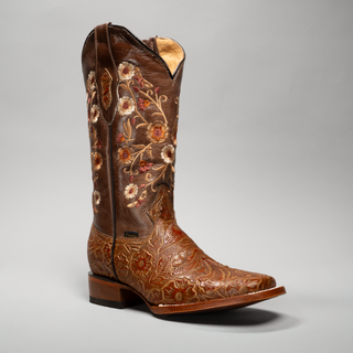 Women's Cincelado Square Toe Cowboy Boots