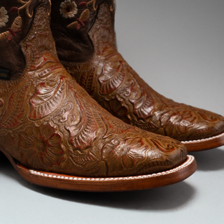 Women's Cincelado Square Toe Cowboy Boots
