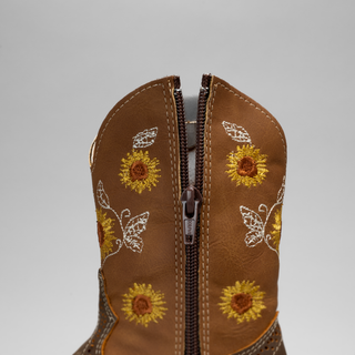 Kid's Embroidered Square Toe Cowboy Boots