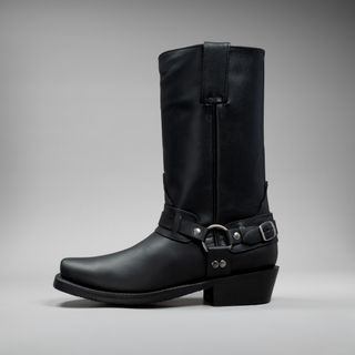 Men's Motorcycle Biker Square Toe Boots