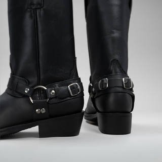 Men's Motorcycle Biker Square Toe Boots