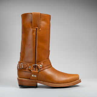 Men's Motorcycle Biker Square Toe Boots
