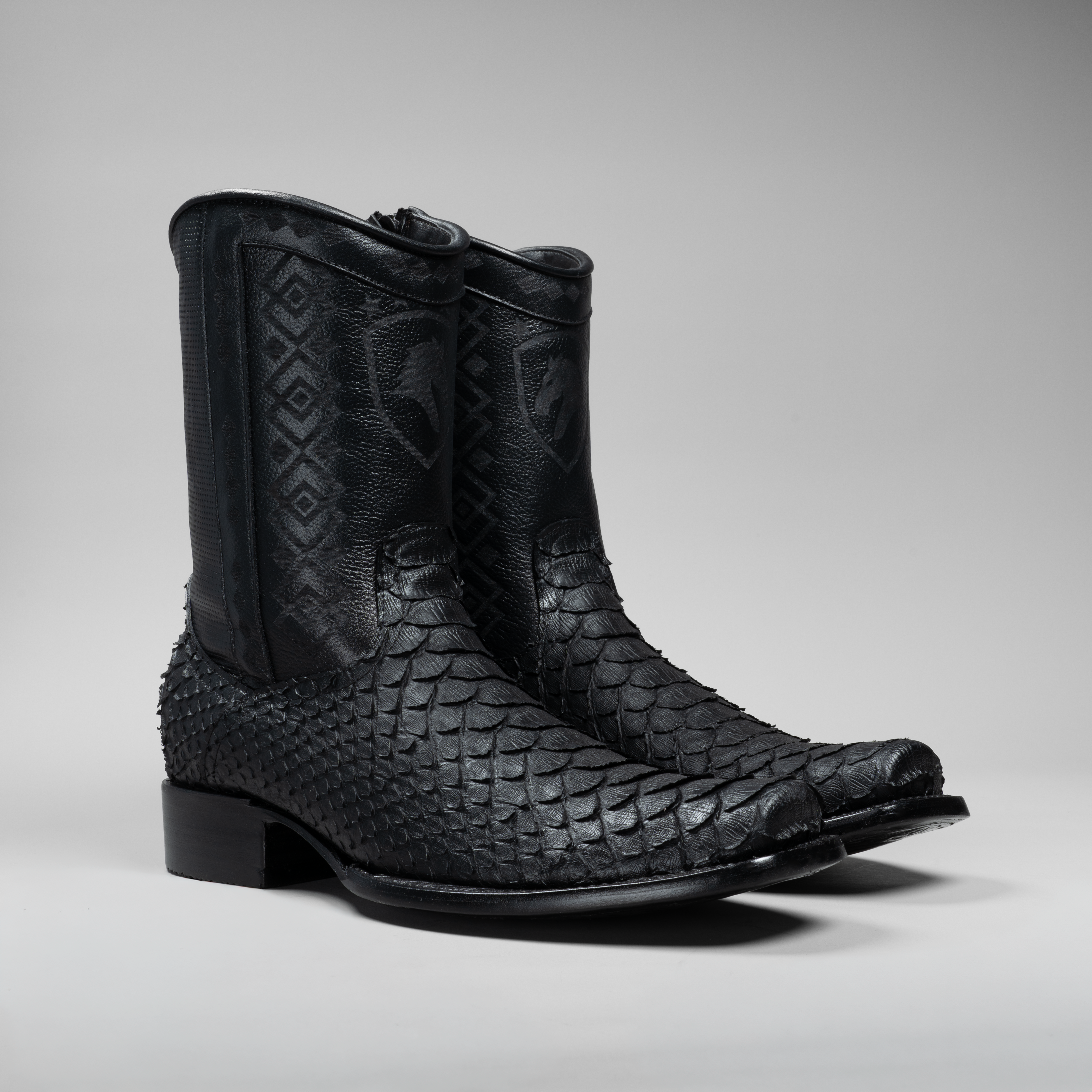 Men's Python Snip Toe Zipper Cowboy Boots Joe Boots Men's Python Snip Toe Zipper Cowboy Boots Joe Boots