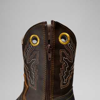 Kid's Embroidered Square Toe Cowboy Boots