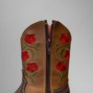 Kid's Embroidered Square Toe Cowboy Boots