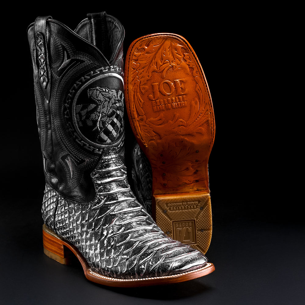 Men's Viper Western Boots Square Toe Cowboy Red Scales Red Python – Joe ...