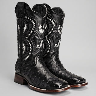 Men's Ostrich Original Exotic Square Toe Cowboy Boot