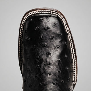 Men's Ostrich Original Exotic Square Toe Cowboy Boot