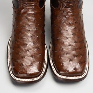 Men's Ostrich Original Exotic Square Toe Cowboy Boot